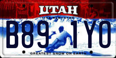 UT license plate B891YO