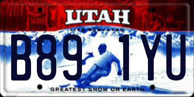UT license plate B891YU