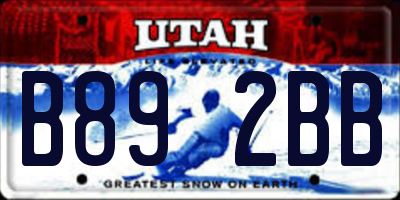 UT license plate B892BB