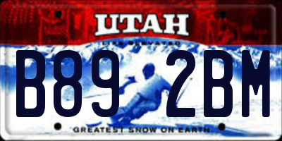 UT license plate B892BM