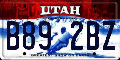 UT license plate B892BZ