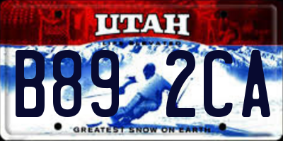 UT license plate B892CA
