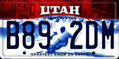 UT license plate B892DM