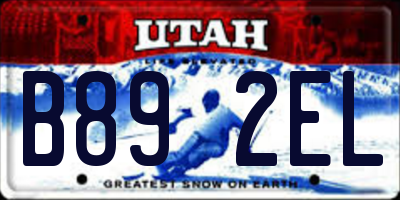 UT license plate B892EL