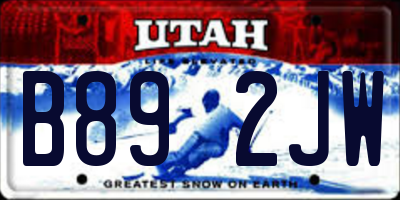UT license plate B892JW