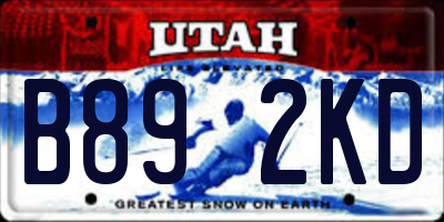 UT license plate B892KD