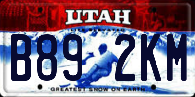 UT license plate B892KM