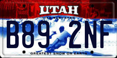 UT license plate B892NF