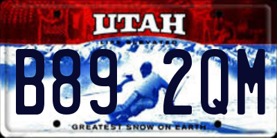 UT license plate B892QM