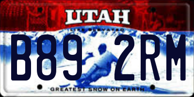 UT license plate B892RM