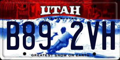 UT license plate B892VH