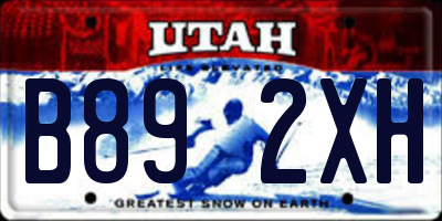 UT license plate B892XH