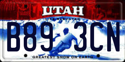 UT license plate B893CN
