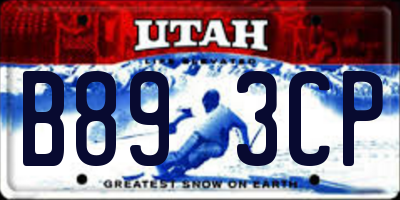 UT license plate B893CP