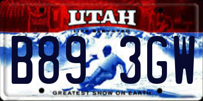 UT license plate B893GW