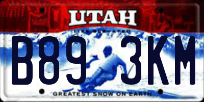 UT license plate B893KM