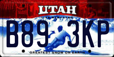 UT license plate B893KP