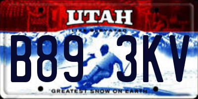 UT license plate B893KV