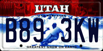 UT license plate B893KW