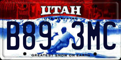 UT license plate B893MC