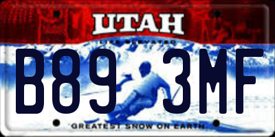 UT license plate B893MF