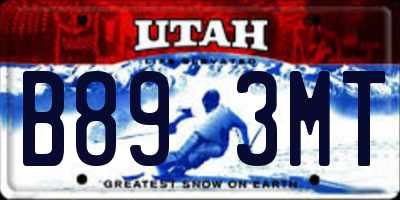 UT license plate B893MT