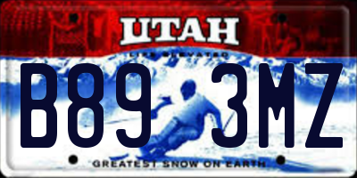 UT license plate B893MZ