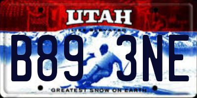 UT license plate B893NE