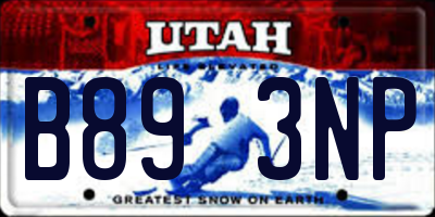 UT license plate B893NP
