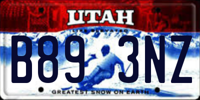 UT license plate B893NZ
