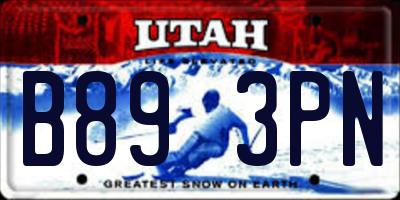 UT license plate B893PN
