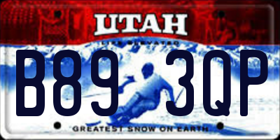 UT license plate B893QP