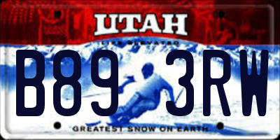 UT license plate B893RW