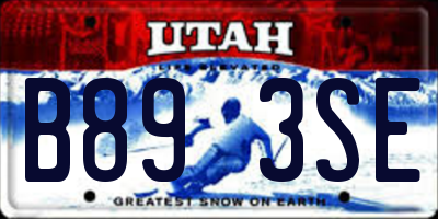UT license plate B893SE