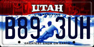 UT license plate B893UH