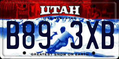 UT license plate B893XB