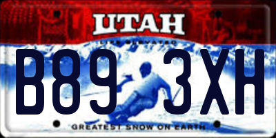 UT license plate B893XH