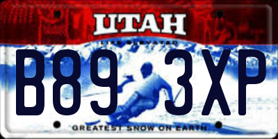UT license plate B893XP