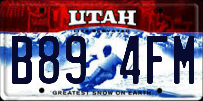 UT license plate B894FM