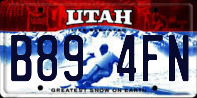 UT license plate B894FN