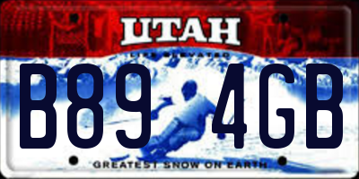 UT license plate B894GB