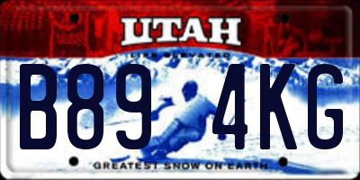 UT license plate B894KG