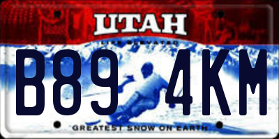 UT license plate B894KM