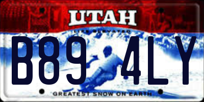 UT license plate B894LY