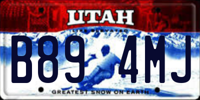 UT license plate B894MJ