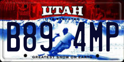 UT license plate B894MP