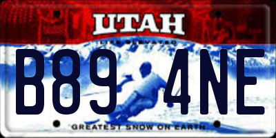 UT license plate B894NE