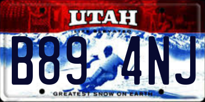 UT license plate B894NJ
