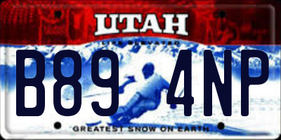 UT license plate B894NP