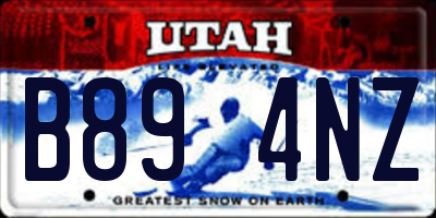 UT license plate B894NZ
